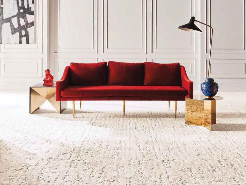 red sofa