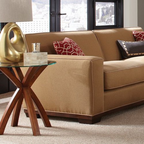 A beige sofa