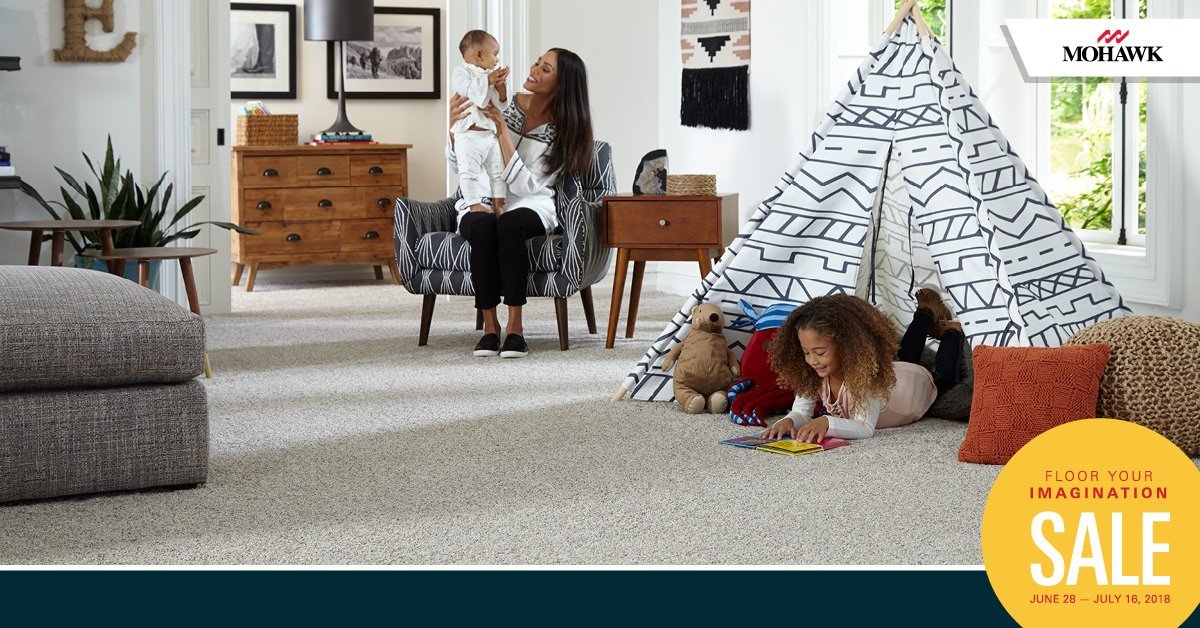 family playing in living room